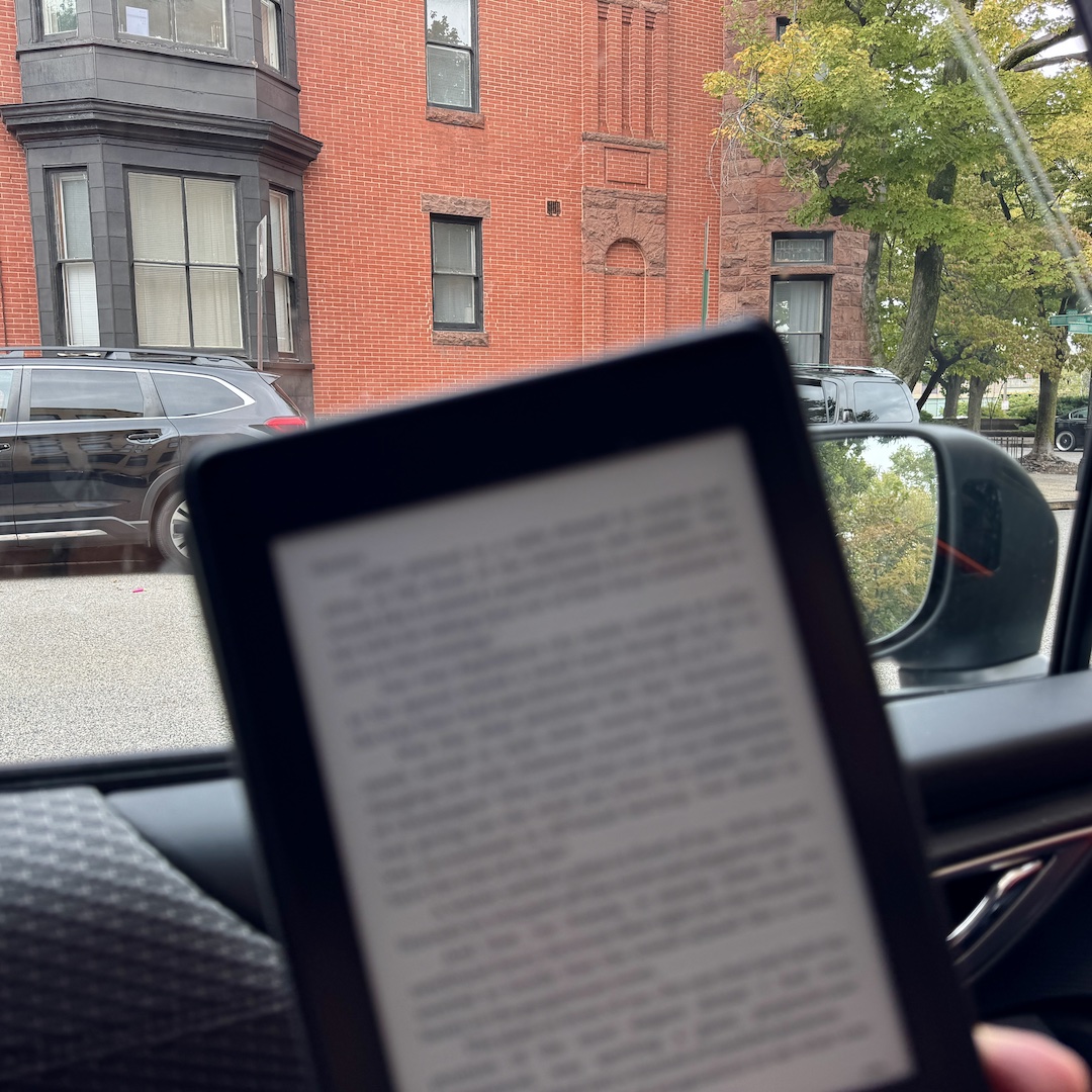 School pickup street reading is back in season and I love it